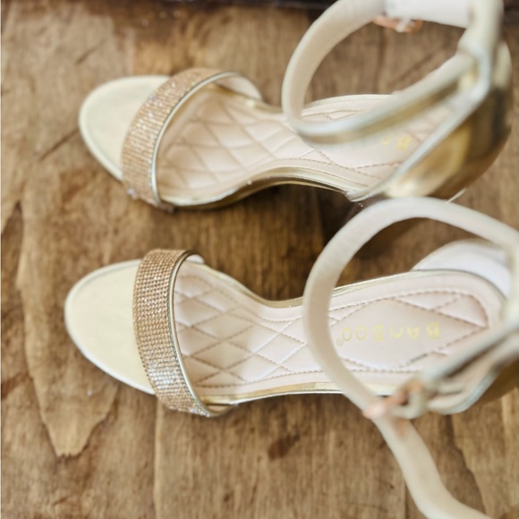 Bamboo gold sparkle shoes size 6 - Picture 3 of 5